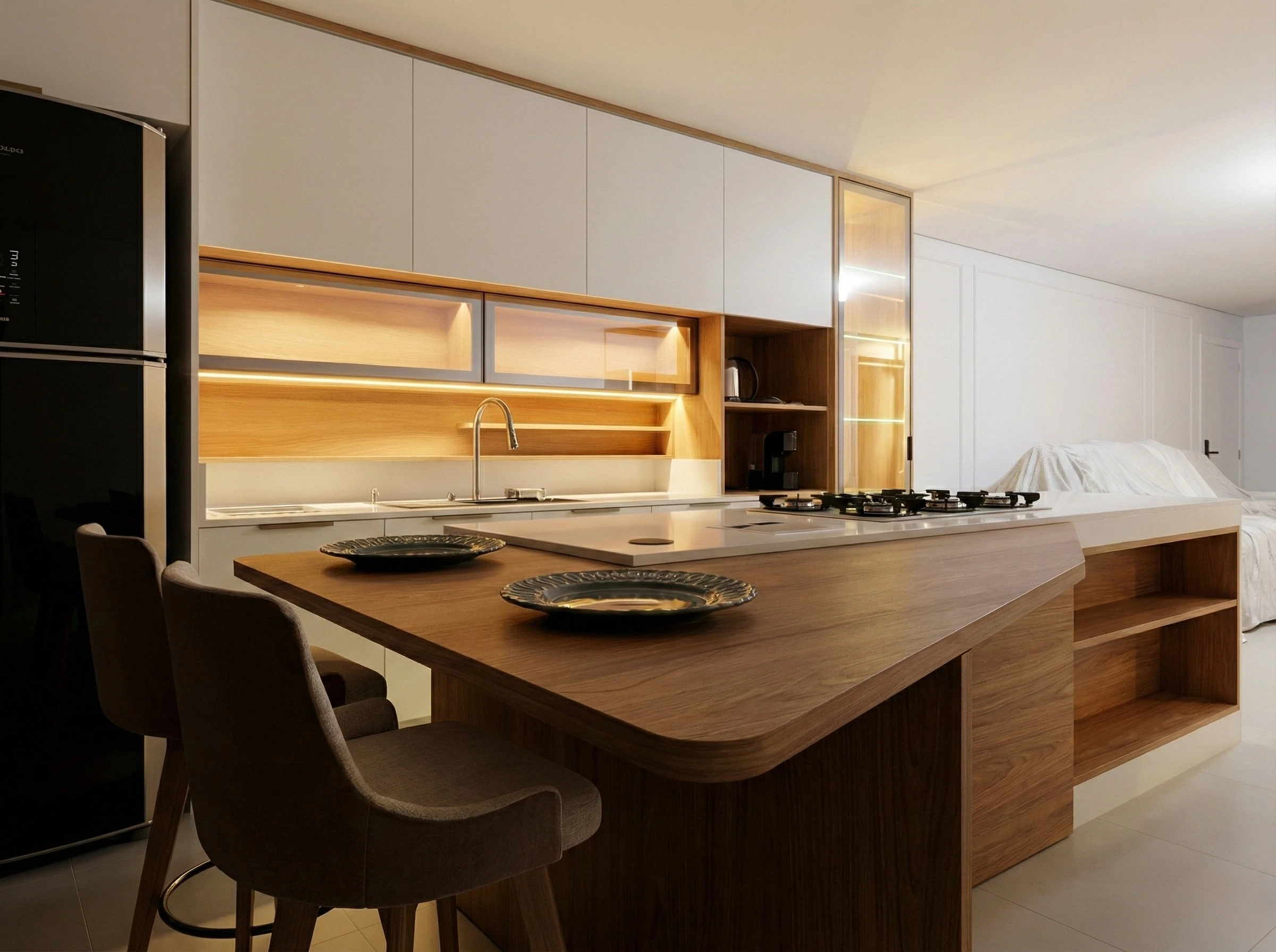 Cozinha Gourmet com Ilha Integrada